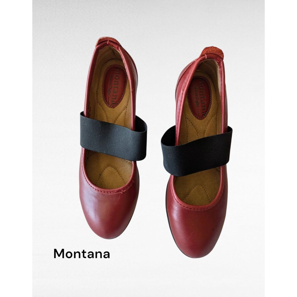 Montana Artisan Crafted women's soft leather flats/loafers shoes Sz 7M